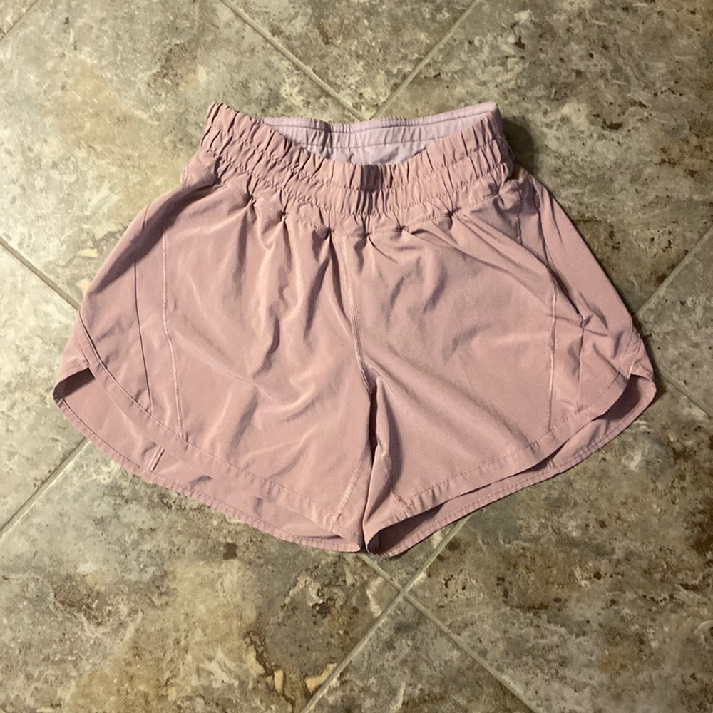 Lululemon, rose colored shorts, size 6